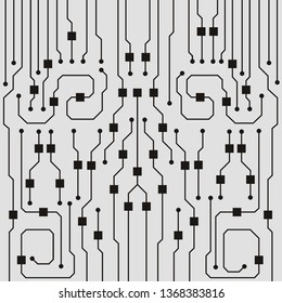 Abstract circuit board background. Vector flat circuit board illustration