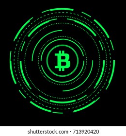 Abstract Circuit Board Bitcoin Technology Background Illustration. svg