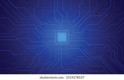 Fondo de tecnología de gradiente azul de placa de circuito Abstractas