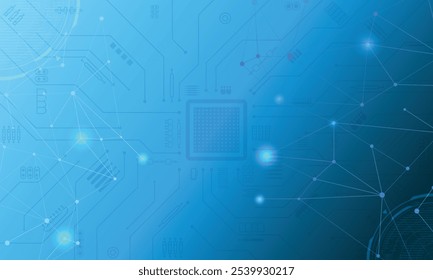 Fondo de tecnología de gradiente azul de placa de circuito Abstractas