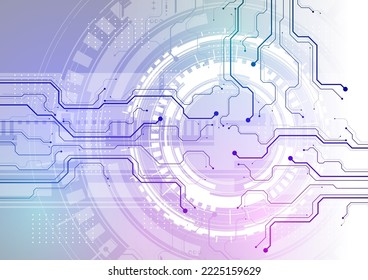 Abstract circuit board concept white background network communication technology