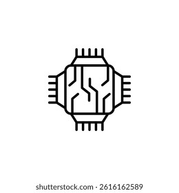 Abstract Circuit Board Depiction of Semiconductor Innovation and Technology