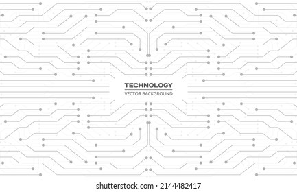 Abstract circuit board digital technology futuristic white concept background. Electronic hi tech motherboard concept. White technologies background. Vector illustration