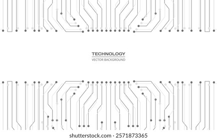 Abstract circuit board digital technology futuristic white concept background. Electronic hi tech motherboard concept. White technologies background. Vector illustration