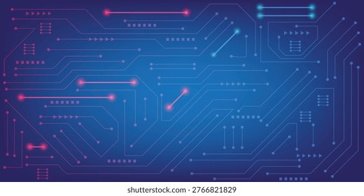 Abstract Circuit Board Electric Tranfer Digital Data Cloud Technology Background.