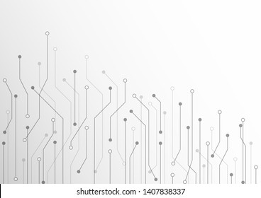 Abstract circuit board electronic texture in the gradient background