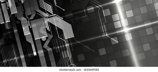 Abstract circuit board futuristic quantium cyber technology background