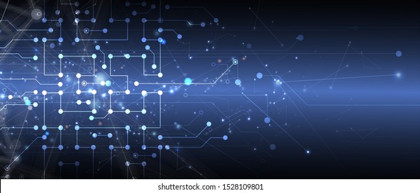 Abstract circuit board futuristic technology processing business background