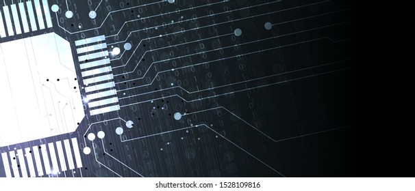 Abstract circuit board futuristic technology processing business background