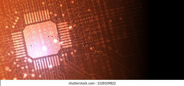 Abstract circuit board futuristic technology processing business background