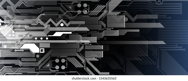 Abstract circuit board futuristic technology code processing business background