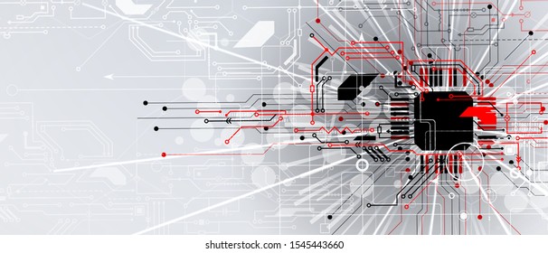 Abstract circuit board futuristic technology processing business background