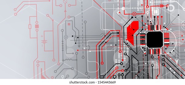 Abstract circuit board futuristic technology processing business background
