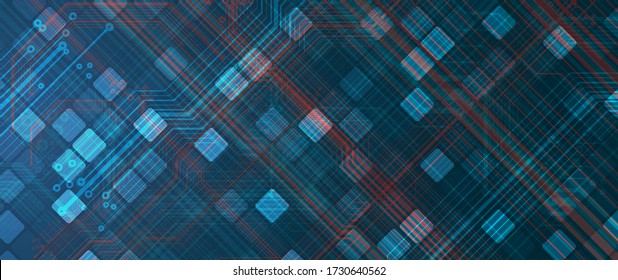 Resumen de la tarjeta de circuito de la tecnología futurista de procesamiento de fondo de negocio