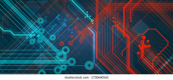 Resumen de la tarjeta de circuito de la tecnología futurista de procesamiento de fondo de negocio