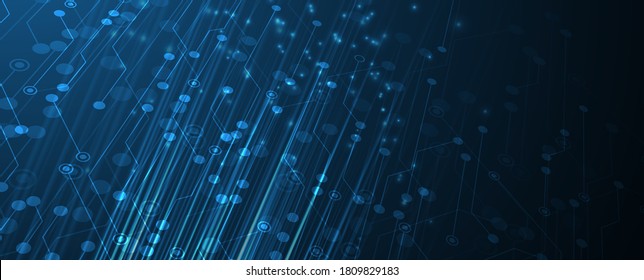 Resumen de la tarjeta de circuito de la tecnología futurista de procesamiento de fondo de negocio