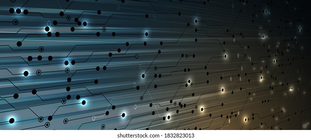 Abstrakte Leiterplatte, futuristische Technologie, Cyberhintergrund