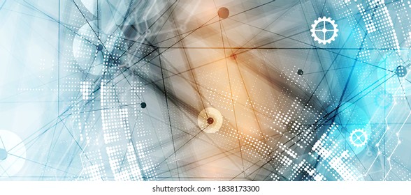 Abstract circuit board futuristic technology processing business background