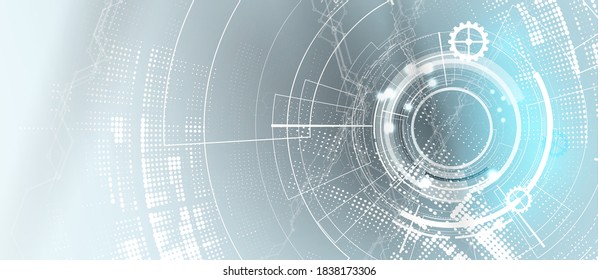 Abstract circuit board futuristic technology processing business background