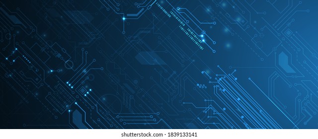 Abstract circuit board futuristic technology processing business background