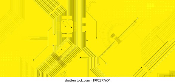Abstrakte Leiterkarte mit futuristischer Technologie, geschäftlicher Hintergrund