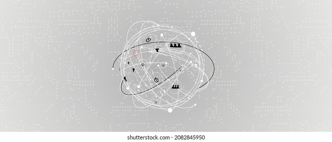 Abstract circuit board futuristic technology, data business background