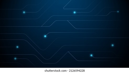 Abstract circuit board with Futuristic technology digital hi tech concept on blue background. Vector illustration