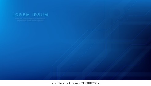 Abstract circuit board with Futuristic technology digital hi tech concept on blue background. Vector illustration