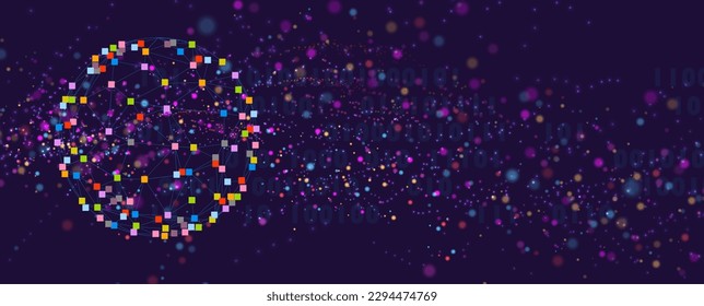 Abstract circuit board futuristic technology processing business background