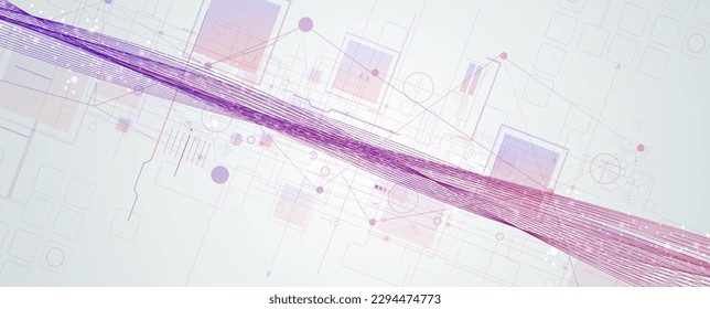 Abstract circuit board futuristic technology processing business background