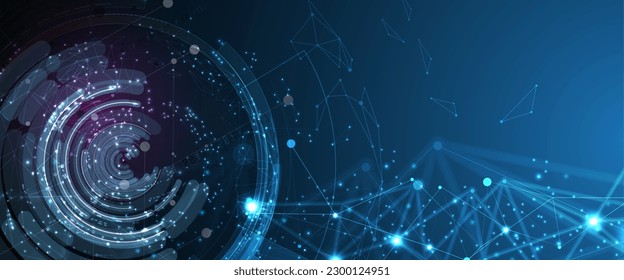 Abstract circuit board futuristic technology processing background