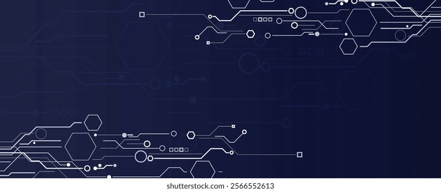 Abstract circuit board futuristic technology processing business background