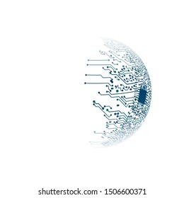 Abstract Circuit Board Global Network Technology Concept Background. EPS10 Vector