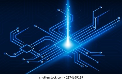Abstract circuit board Light out technology background Hitech communication concept innovation background,  vector design