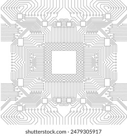 Abstract circuit board line design. Electronic connections and modern technology.