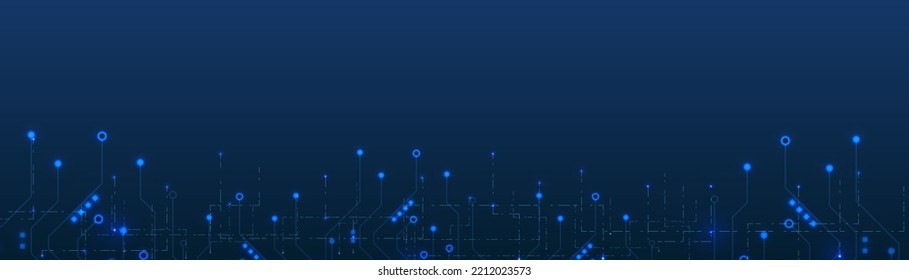 Abstract circuit board on blue background. Futuristic technology digital hi-tech. Vector illustration