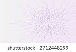 Abstract circuit board pattern radiating from the center. High-tech concept for digital data processing, AI, neural networks, and technology backgrounds.