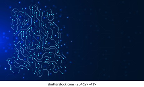 Abstract circuit board pattern texture background. Quantum computer, big data processing and modern digital technology concept background. Vector illustration