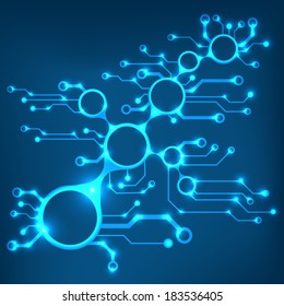 abstract circuit board techno background. EPS10 vector illustration pattern