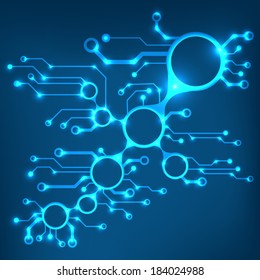 Abstract circuit board techno background. EPS10 vector illustration pattern
