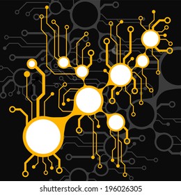 Abstract circuit board techno background. EPS10 vector illustration pattern 
