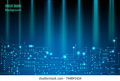 Abstract circuit board technology background. Vector illustration