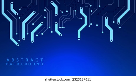 Resumen del concepto de tecnología de placa de circuito. BPC de Blue Scifi. Gran visualización de datos, conexión global y diseño de fondo de comunicación digital. Ilustración vectorial.