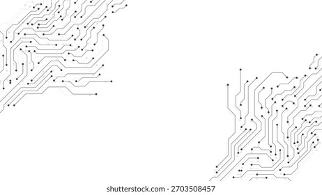 Tecnologia de placa de circuito abstrata. Design para comunicação e fundo de textura da motherboard. Ilustração vetorial
