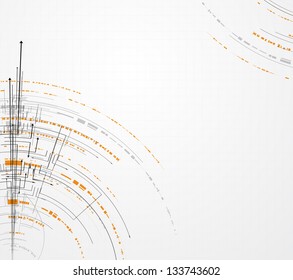 abstract circuit with circle computer high technology business background