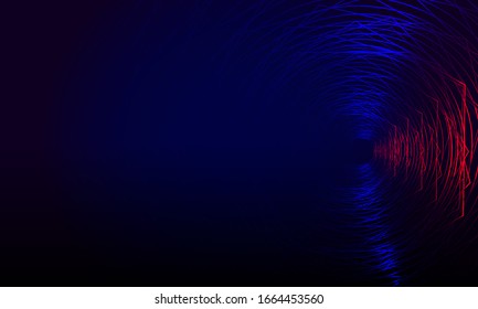 círculo de circuito abstracto sobre fondo oscuro