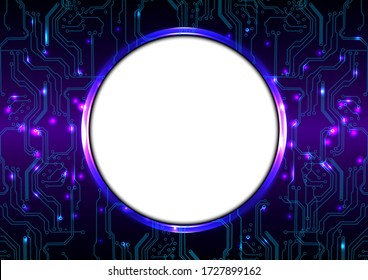 abstract circuit and circle technology concept design. circuit concept vector background.illustration vector design