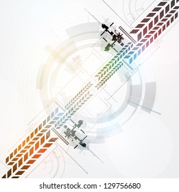 abstract circuit cyber high technology business background