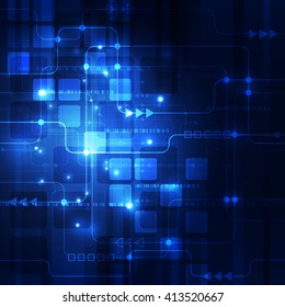 Abstract circuit future technology background, vector illustration