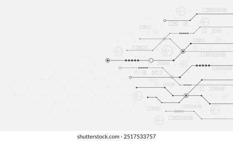 Fondo de concepto de tecnología digital futurista de circuito Abstractas.